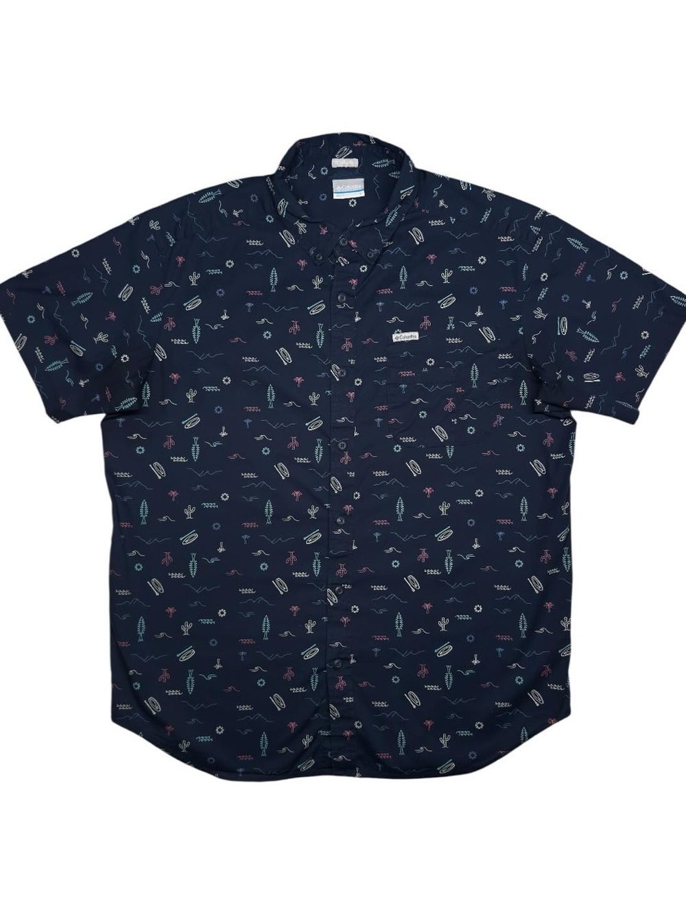 Two Columbia Men's Rapid Rivers Printed Short Sleeve Shirt - two shirts xxl